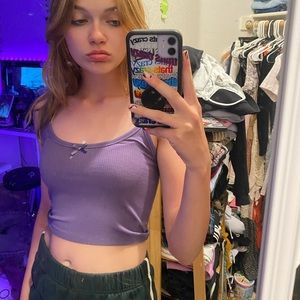 forever 21 purple crop top